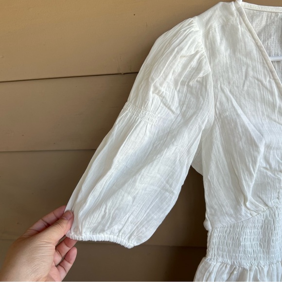 Billabong Spellbound Mini Dress White Size Small Cotton Gauze - Picture 5 of 8